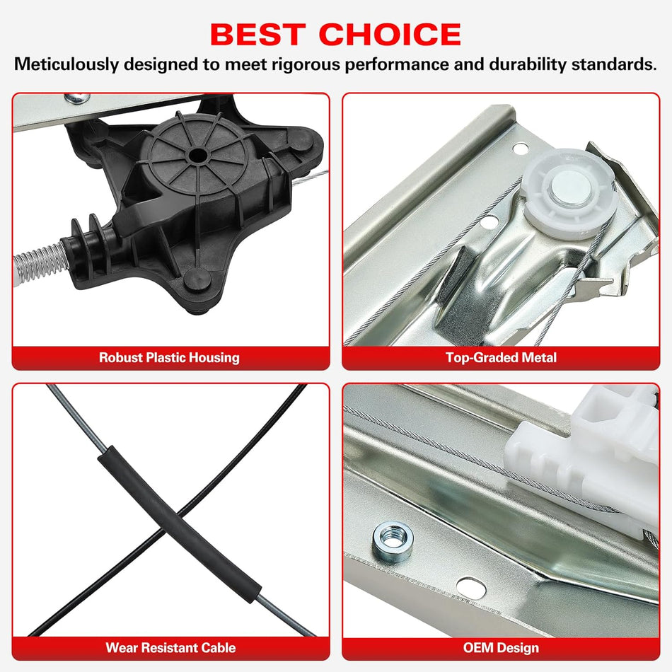 Front Left Window Regulator Without Motor – BDFHYK Power Window Regulator (749-508)