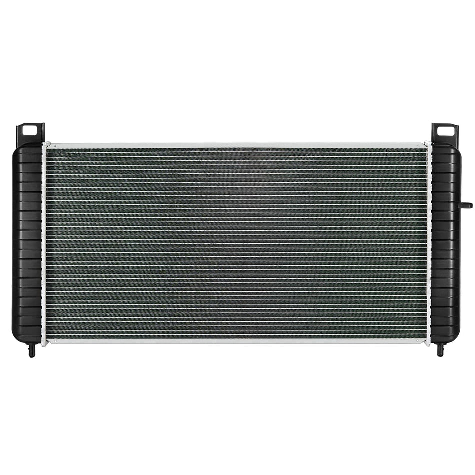 BDFHYK CU2370 Aluminum Radiator for Compatible with Cadillac Chevrolet GMC Hummer Full Aluminum Coolant Radiator with Engine Oil Cooler Replace 13029, 2370