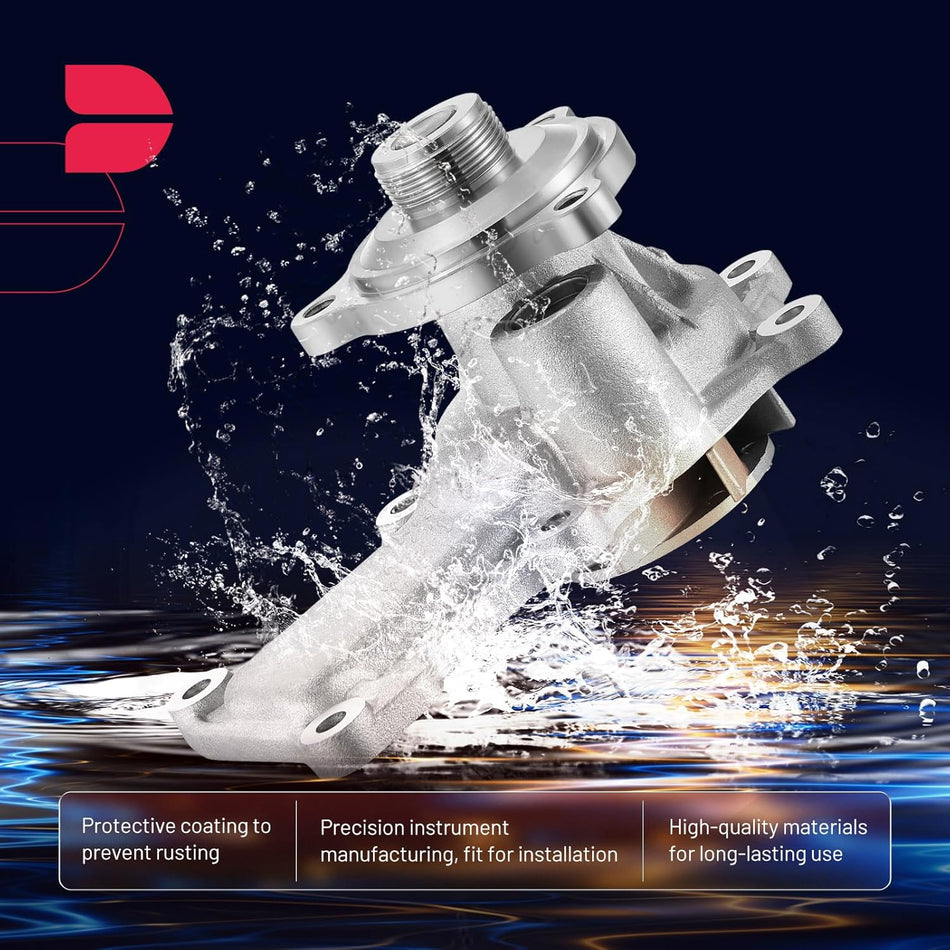 BDFHYK AW6189 Automotive Water Pump Kit for 3.8L V6 Engine Compatible with Jeep Wrangler 2007 2008 2009 2010 2011