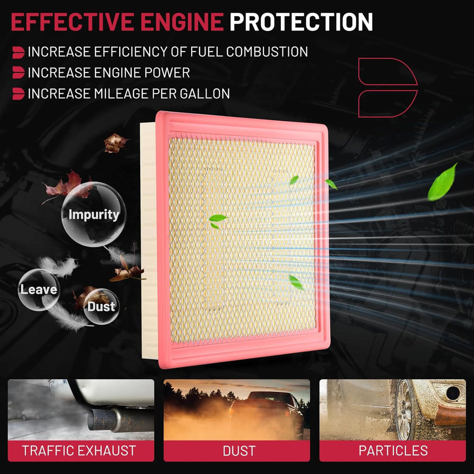 BDFHYK CA11959 Engine Air Filter Compatible with Chevrolet Colorado 15-22; Compatible with GMC Canyon 2015-2022, 2.5L 2.8L 3.6L, Replace# 23248945 A3195C PA8171 A48171