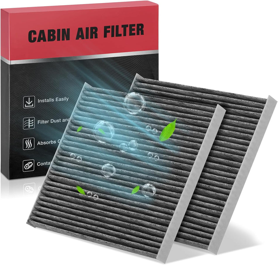 BDFHYK Cabin Air Filters with Activated Carbon Compatible with Chevy Equinox, Captiva Sport, Compatible with Hyundai Santa Fe, Santa Fe XL/Sport, Azera, Replace# CF11819, 3SF79-AQ000