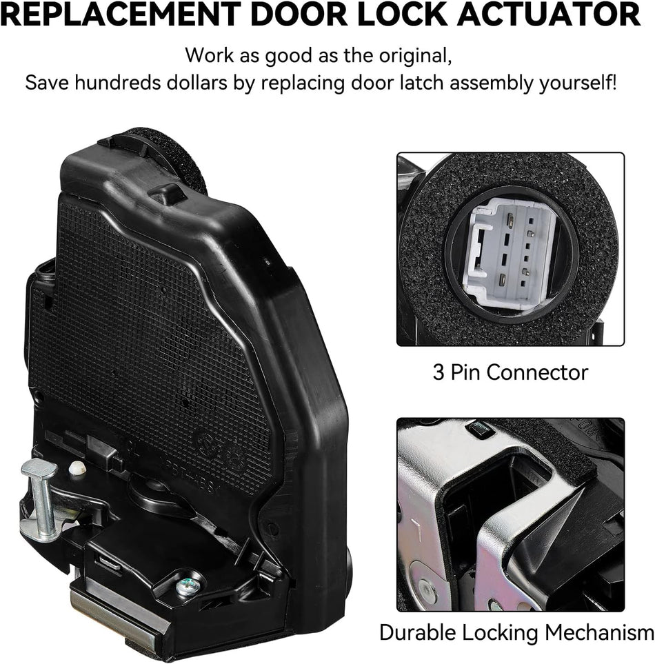 SYERAL Door Latch Lock Actuator Driver Side Rear Left 69060-33120 Replacement for Toyota 4Runner Camry Corolla Highlander Prius RAV4 Lexus ES300h ES350 GX460 GS200t