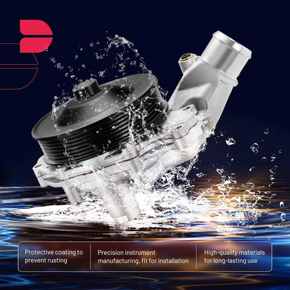 BDFHYK 42211BH Engine Water Pump Kit Compatible with Jaguar F-Pace Type XE XFR-Sport Velar XJ XJR575 XK XKR-S, Compatible with Land Rover Defender 110/90 Discovery LR4 Range Rover/Sport/Velar Replaces