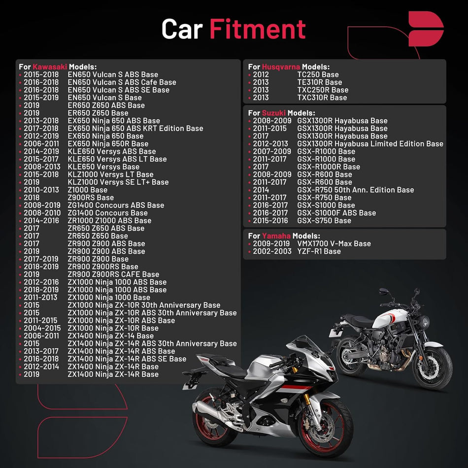 BDFHYK 6289 Iridium Spark Plugs Compatible with Kawasaki for Yamaha for Suzuki for Husqvarna Universal Motorcycle Spark Plugs Replacement for CR9EIA-9 Set of 4