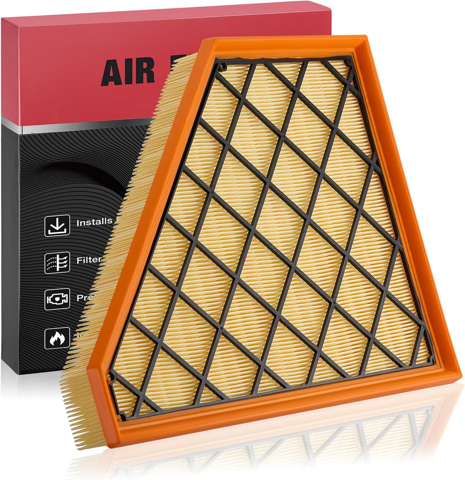 BDFHYK CA12166 Engine Air Filter Compatible with Buick Enclave 2018-2024, Compatible with Cadillac XT5 2017-2023, XT6 2020-2023, Flexible Panel, Replace# PA99222, 23321606