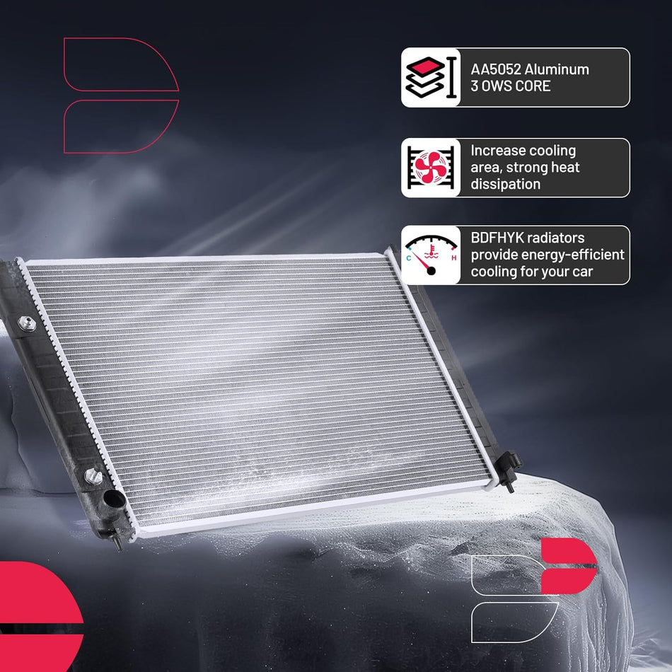 BDFHYK CU13039 Aluminum Radiator Compatible with Nissan Murano 2008-2014 3.5L V6, Compatible with Nissan Quest 2011-2017 3.5L V6 Replace ?13039