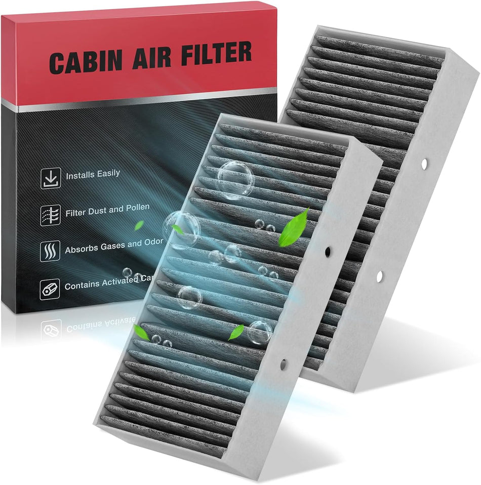 BDFHYK 2 PCS Cabin Air Filters with Activated Carbon Compatible with Mercedes-Benz GLE400, GLE43 AMG, GLE63 AMG, GLS450, GLS550, GLE350, GLE550, GLE300d, GLE400, GL350, GL450, GL550, ML250, ML350