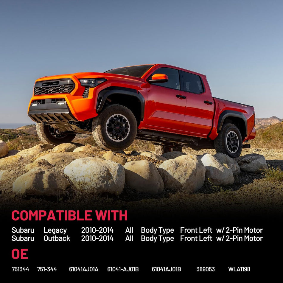 751-344 Power Window Regulator with Motor Front Left Compatible with Subaru Legacy, Subaru Outback 2010-2014