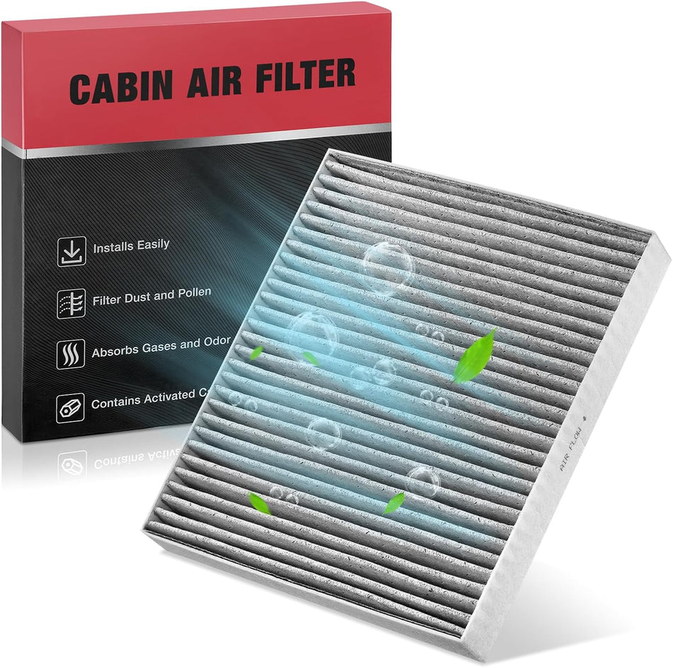 BDFHYK CF10743 Cabin Air Filter w/Activated Carbon Compatible with INFINITI Q40 Q50 Q60 QX80 QX50 QX70 FX37 G37 QX56 FX35 FX50 G25 M35 M45 G35 Q45 M45,Compatible with Nissan Frontier GT-R TITAN Armada
