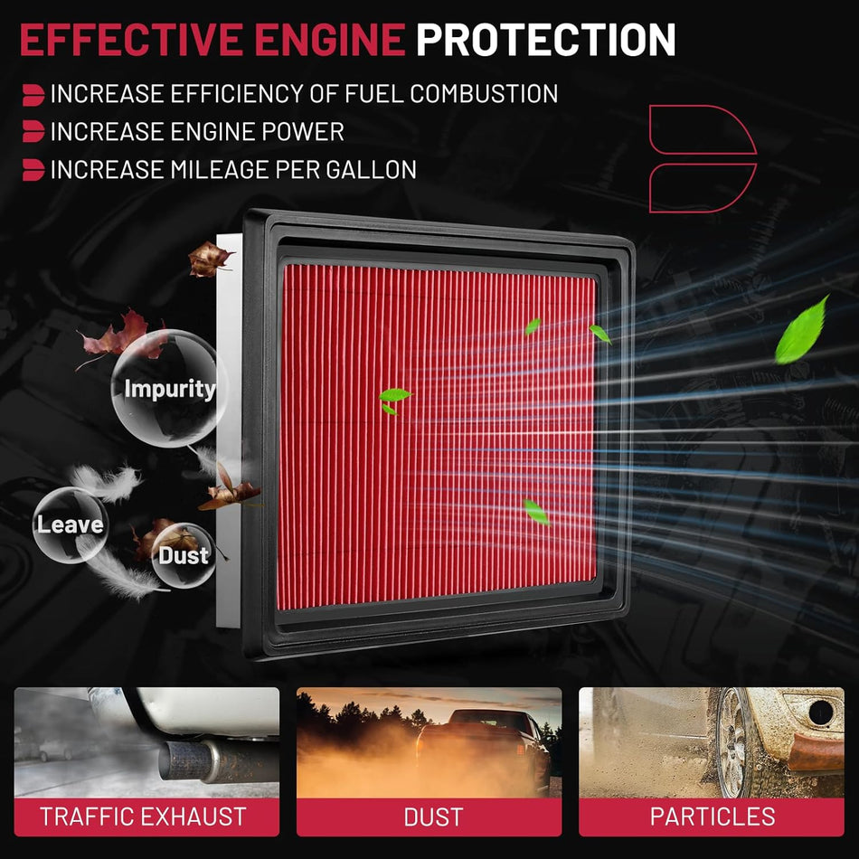 BDFHYK CA6900 Engine Air Filter Compatible with Nissan Rogue Sentra 300ZX Juke Tiida, Compatible with Infinit FX35 FX37 FX50 M56 Q50 Q60 Q70 Q70L QX70, Replace# ?16546-17B00