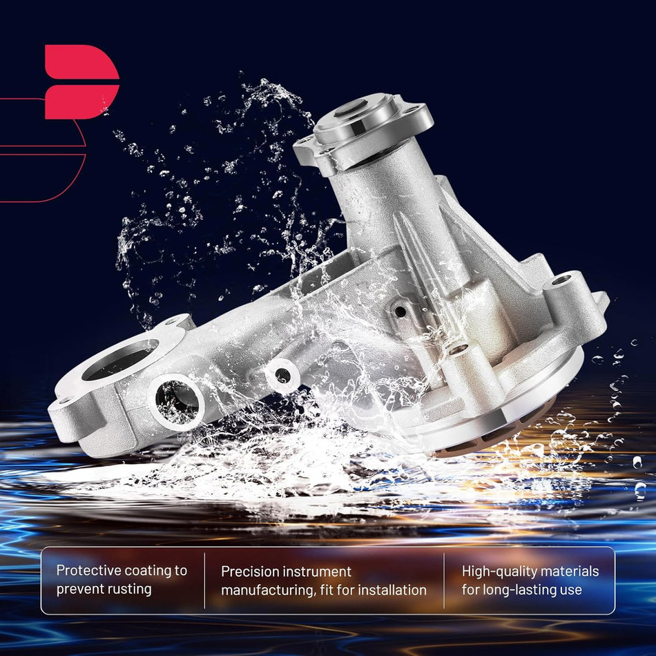 BDFHYK 43014 ?AW6701 Automotive Engine Water Pump Kit Compatible with Ford F-150 Lobo Mustang 2011-2014, Compatible with Lincoln Mark LT 2011 2012 2013 2014 V8 5.0L Replaces 43014 ?AW6701