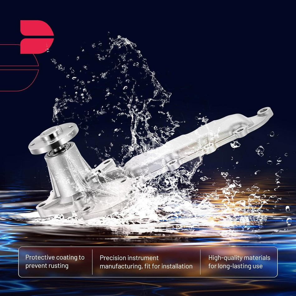 BDFHYK Water Pump 15521-73039 Compatible with Kubota Engine L235 L275 L355S L3350 L4350 R420 R520 V1902 V2003 V2203 V2403 D1703 D1402 Bobcat S175 S185 S150 643 645 743 751 753 763 773
