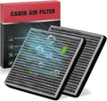 BDFHYK 2PC Cabin Air Filters with Activated Carbon for Scion tC 2005-2010, xA/xB 2004-2006, Toyota RAV4/Echo 2000-2005, CF10139