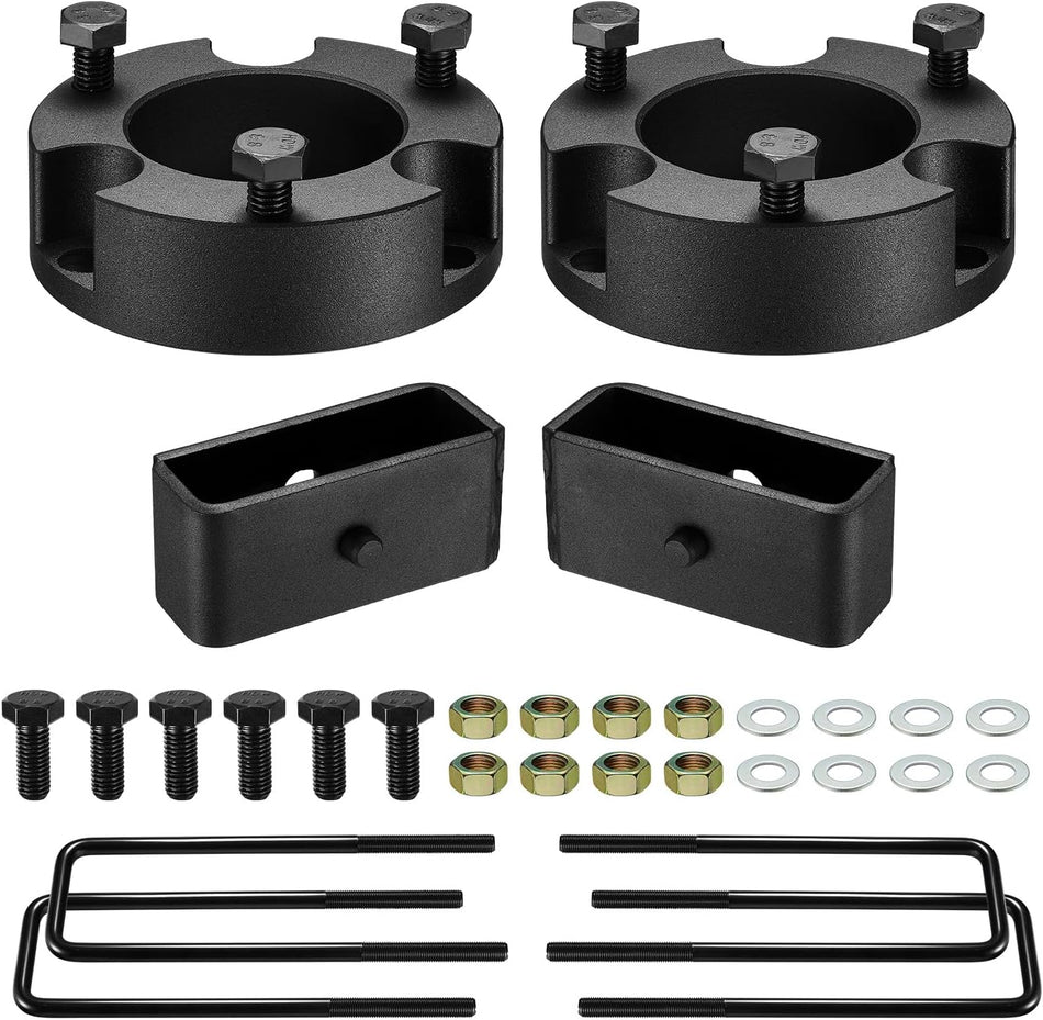 BDFHYK Leveling Lift Kits Compatible with Toyota Tacoma, 3" Front and 2" Rear Leveling Lift Kit for 1995-2004 Tacoma 2WD 4WD, 6061 T6 Aluminum Billet Strut Spacers, 6 Lug Wheel Bolt Pattern Only