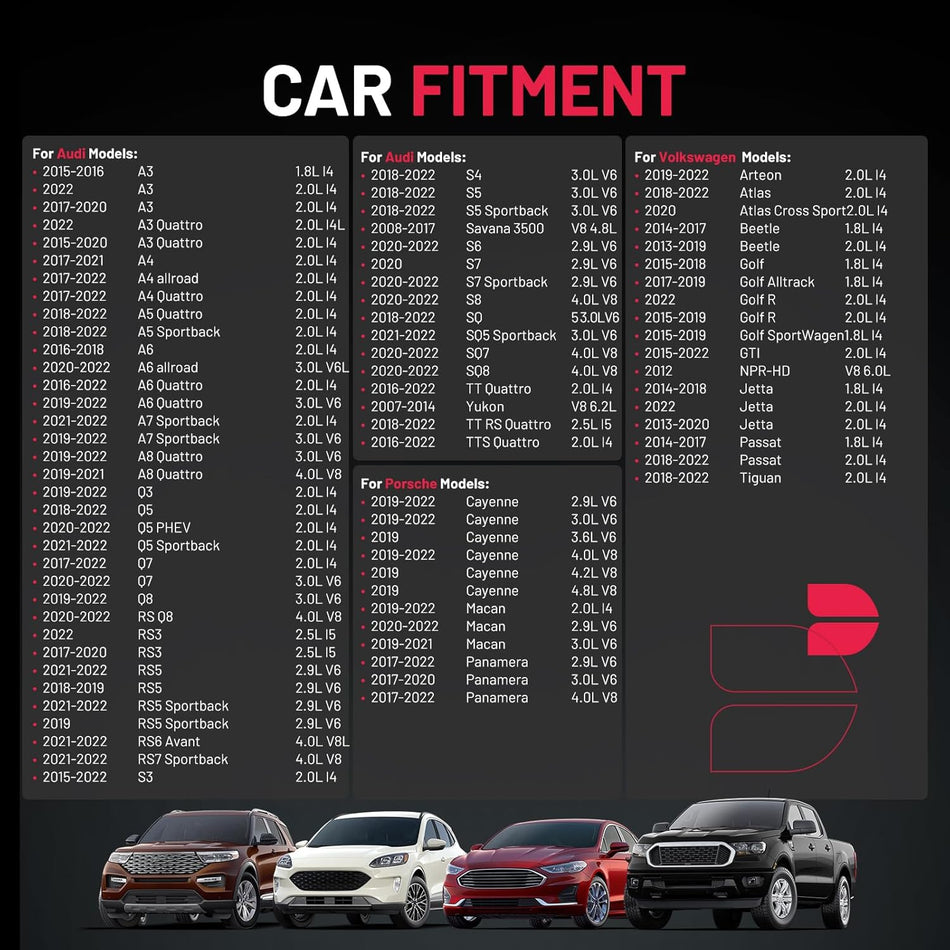 BDFHYK Ignition Coil Pack Set of 4 Compatible with VW Beetle Golf Jetta Passat,Compatible with Audi A3 A4 TT Quattro Q3 Q5 RS3 RS5 S3 S4 S5 1.8L 2.0L 3.0L 4.0L L4 V6 V8 Replacement for UF716 UF752