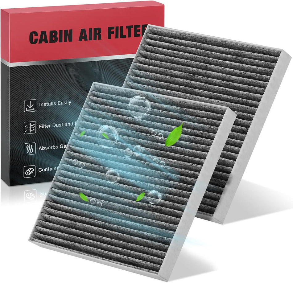BDFHYK CF10374 Cabin Air Filters with Activated Carbon Compatible with Toyota Tacoma 2005-2022, Compatible with Dodge Dart 2013-2016, Replace# 87139-YZZ09-2 Pack