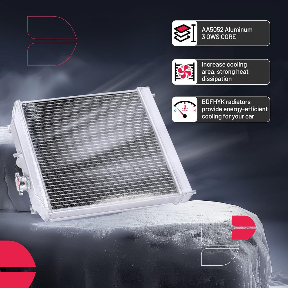 BDFHYK 2ROW-30MM 19010P07014 Aluminum Radiator Compatible with for 1997-2000 Acura EL L4 1.6L/1994-2001 Integra L4 1.8L,1992-2000 Honda Civic L4 1.5L/L4 1.6L,1993-1997 Civic del Sol L4 1.5L/L4 1.6L
