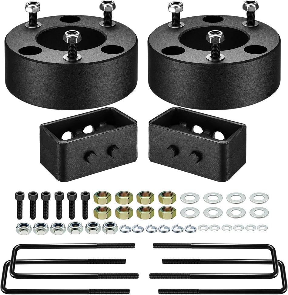 BDFHYK 3" Front and 3" Rear Leveling Lift Kits Compatible with Ford F150 2004-2022, Suspension Leveling Lift Kit