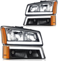 BDFHYK LED Headlight Assembly for 1999-2002 Chevy Silverado & 2000-2006 Tahoe Suburban