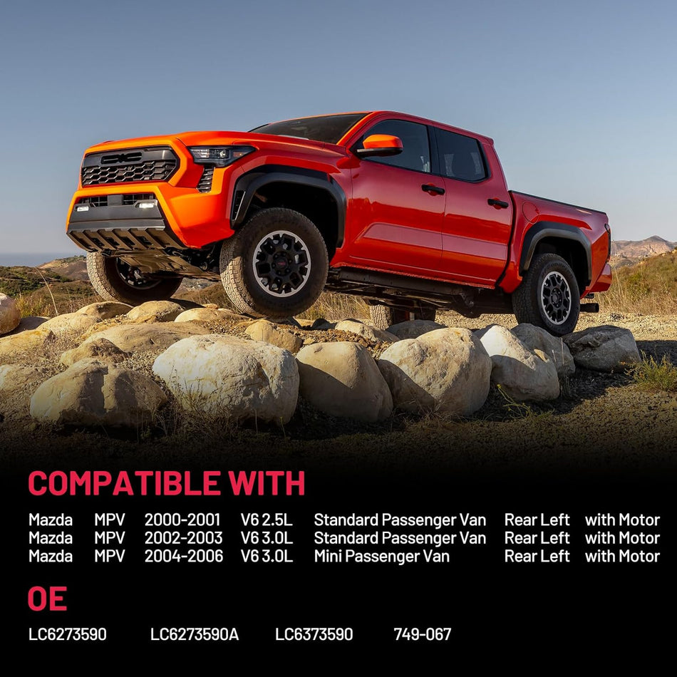 749-067 Power Window Regulator with Motor Rear Left Compatible with Mazda MPV 2000-2006