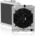 Radiator with Fan for Honda Civic 1992-2000, Acura Integra 1994-2001, Civic del Sol 1993-1997, 2-Row 30mm Core Replace HO3010123 BDFHYK