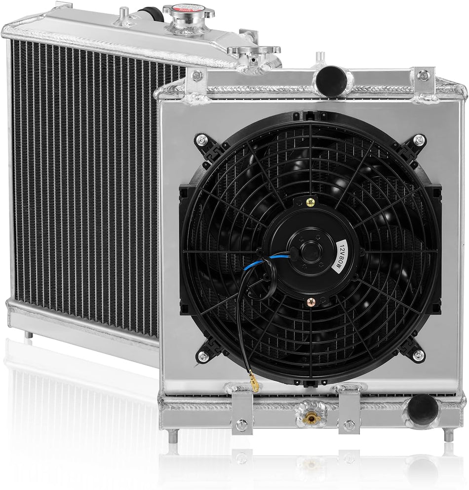 BDFHYK 2ROW-30MM 19010P07014 Aluminum Radiator Compatible with for 1997-2000 Acura EL L4 1.6L/1994-2001 Integra L4 1.8L,1992-2000 Honda Civic L4 1.5L/L4 1.6L,1993-1997 Civic del Sol L4 1.5L/L4 1.6L