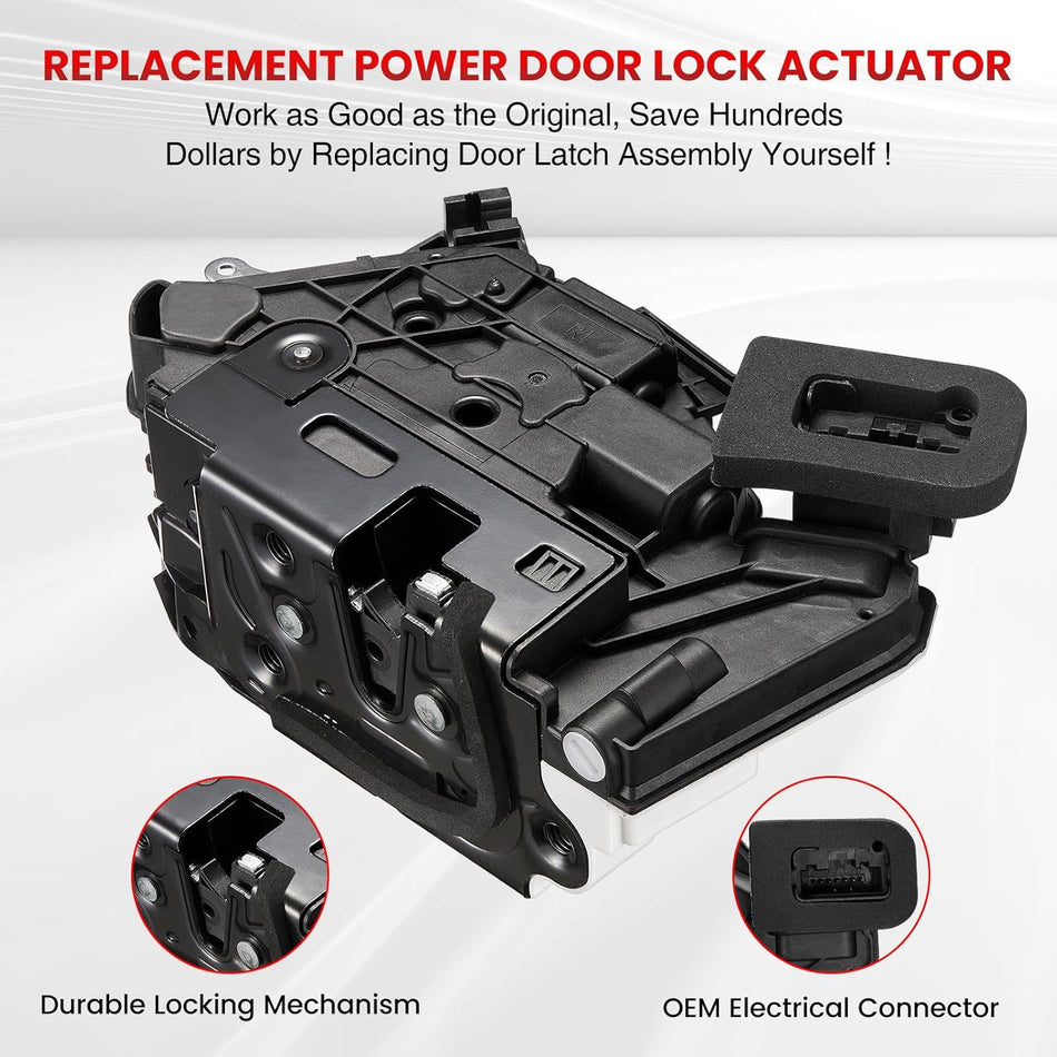 SYERAL Door Lock Actuator 5K1837016E Front Right Passenger Side Door Latch Compatible with Volkswagen Atlas Cross Sport Beetle e-Golf Golf GTI Jetta Passat Tiguan