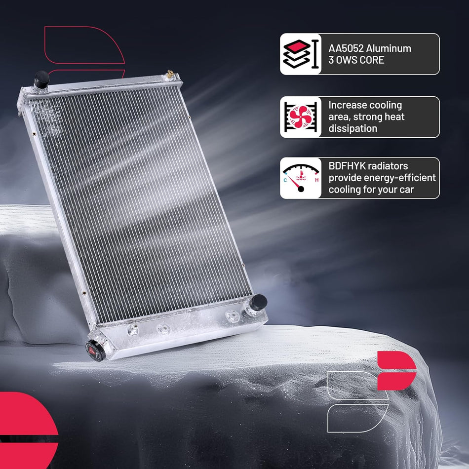 BDFHYK 3ROW-56mm CU716 Aluminum Radiator Compatible with for Chevrolet Blazer C/G/K/P/R/V/10 15 20 30 2500 3500 vehicle model,GMC C/K/R/V 15 25 1500 2500 3500 vehicle model