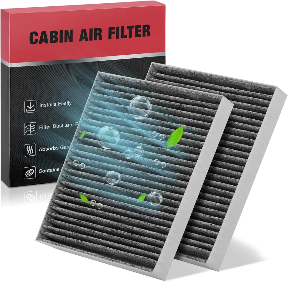 BDFHYK 2PC Cabin Air Filters with Activated Carbon Compatible with Dodge Journey 2009-2020, Avenger 2008-2014, Caliber 2007-2012, Compatible with Ram 1500/2500/3500/4500/5500 11-15, Replace# CF10729