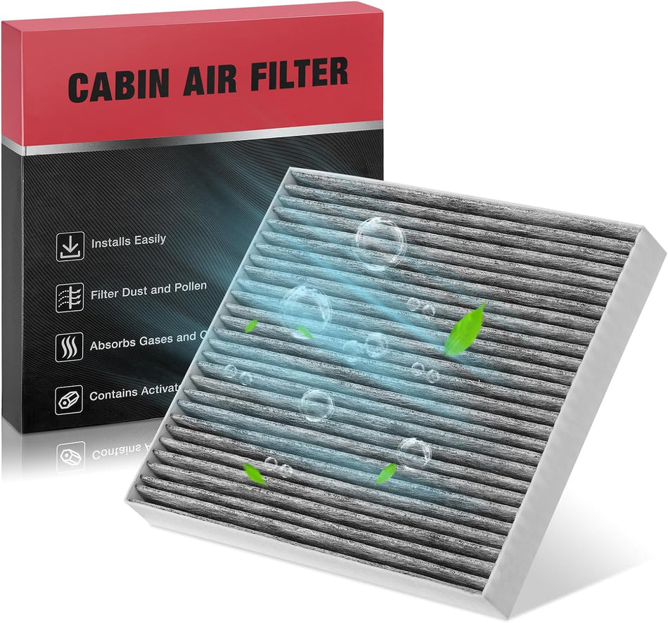 BDFHYK CF10381 Cabin Air Filter with Activated Carbon Compatible with Kia 2006-2010 Carnival, Magentis, 2006-2011 Optima, Compatible with Hyundai 2006-2008 Azera, Sonata, 2007-2009 Carnival, Santa Fe