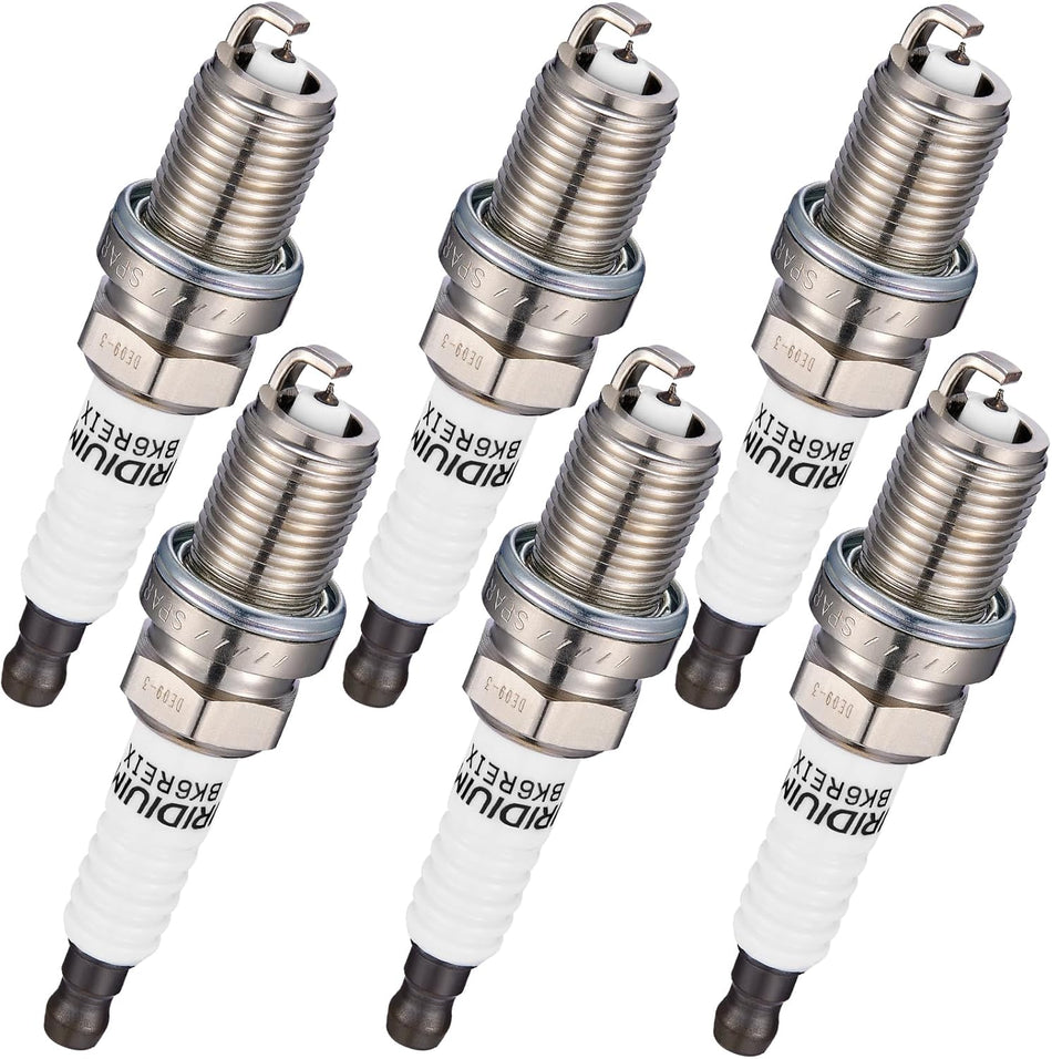 BDFHYK 6418 Iridium Spark Plugs Compatible with Porsche 911 C32 AMG 320i Pathfinder VW Passat CTS XC90 2.0L 3.0L 4.0L L4 V6 V8 Replacement for 3539 Set of 6