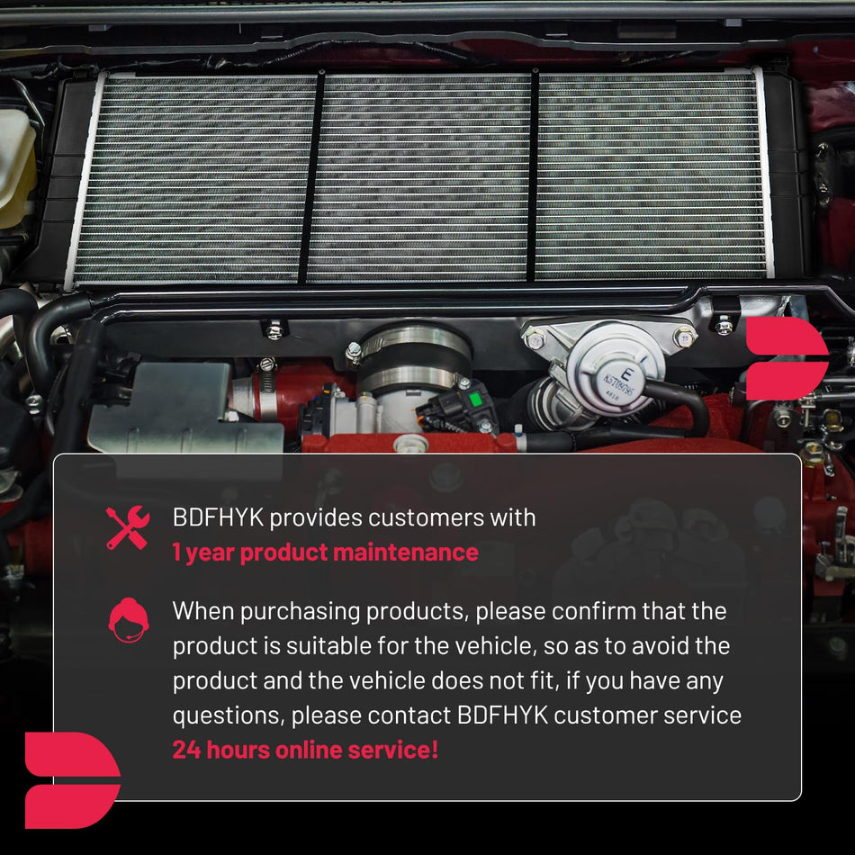 BDFHYK CU13007 Aluminum Radiator for Compatible with Buick Enclave Chevrolet Traverse GMC Acadia Saturn Outlook Full Aluminum Coolant Radiator 3.6L V6 Replace 13006