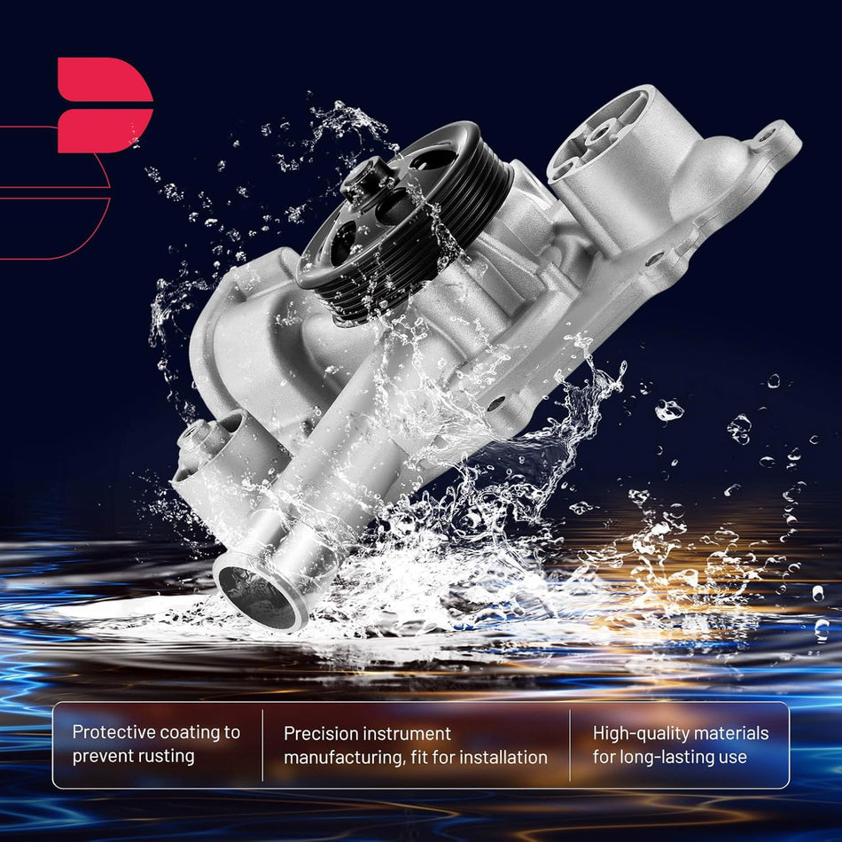BDFHYK AW6653 Automotive Engine Water Pump Kit Compatible with Chrysler 300 2011-2012, Dodge Challenger 2011-2013, Charger 2011-2013,Durango 2011, Jeep Grand Cherokee 2011-2012