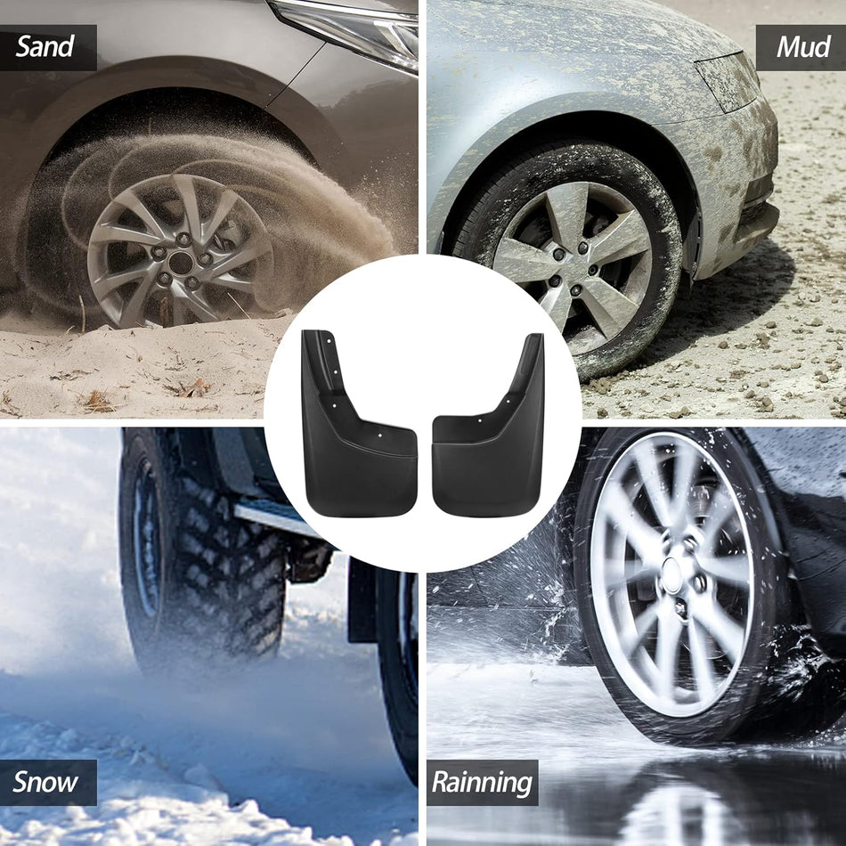 Mud Flaps for Chevy Silverado 1500 2014–2019, Front & Rear 4PCS, Without Fender Flares