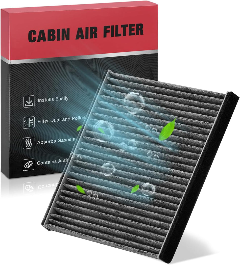 BDFHYK Cabin Air Filter with Activated Carbon Compatible with Lexus RX330 2004-2006, GX470 2003-2005, ES300 2002-2003, Replace# CF10157, C35549, CF1055, Easy to Install