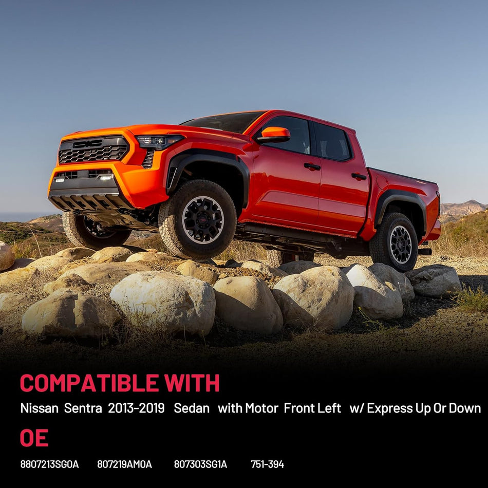 751-394 Power Window Regulator with Motor Front Left Compatible with Nissan Sentra 2013-2019