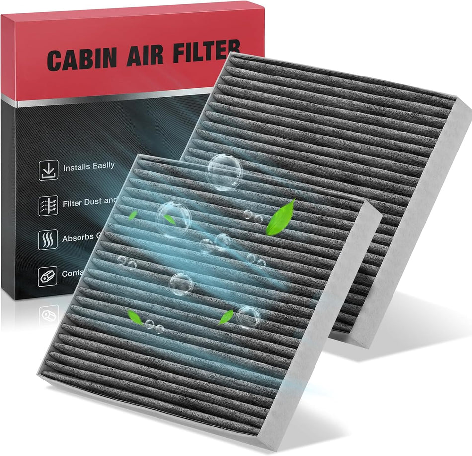 BDFHYK 2PC CF12058 Cabin Air Filters with Activated Carbon Compatible with Hyundai Accent 2018-2022, Elantra 2017-2020, Elantra GT 2018-2020, Compatible with Kia Forte 2019-2023, Forte5/Rio 2020-2023