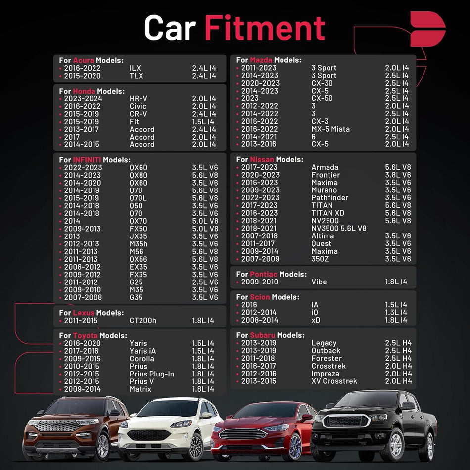 BDFHYK 93501 Iridium Spark Plugs Compatible with Nissan 350Z Altima Maxima Murano Pathfinder Quest,Compatible with INFINITI QX60 Q50 M35 G25 G35,CX-3 Replacement for LKAR7BIX11S Set of 6