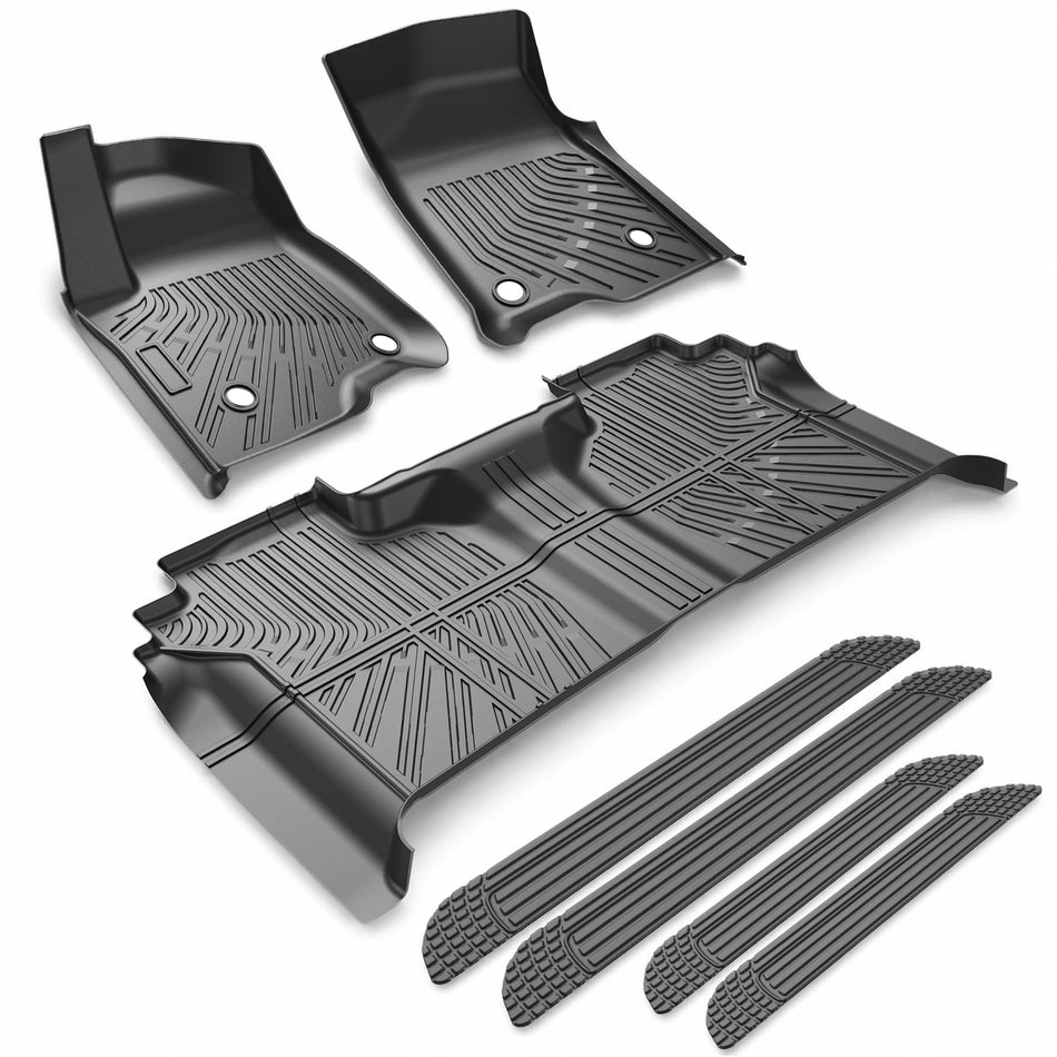 2019-2025 Chevy Silverado GMC Sierra 1500, 2020-2025 2500HD 3500HD Floor Mats, Crew Cab | BDFHYK