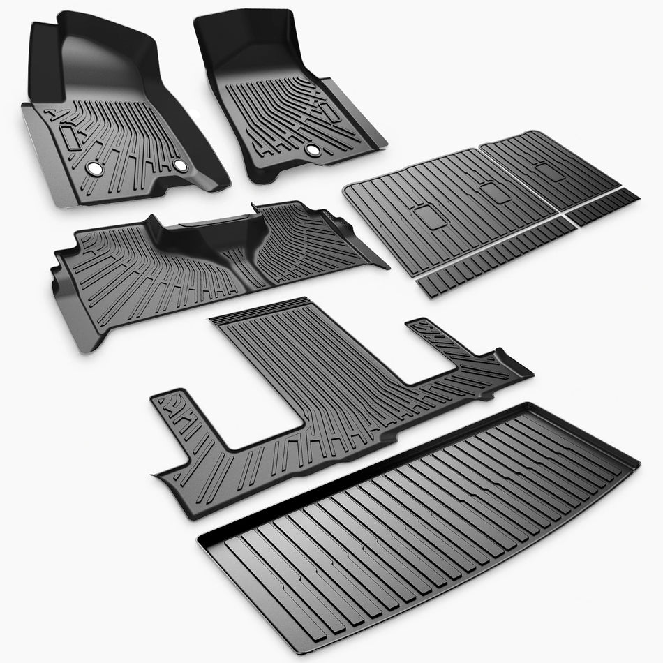 2021-2026 Chevy Tahoe GMC Yukon Floor Mats & Cargo Liner, 7-Seat Only | BDFHYK