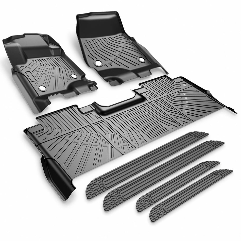 2021-2025 Ford F-150, 2017-2025 F-250 F-350 Floor Mats, SuperCrew, With Fold Flat Storage | BDFHYK