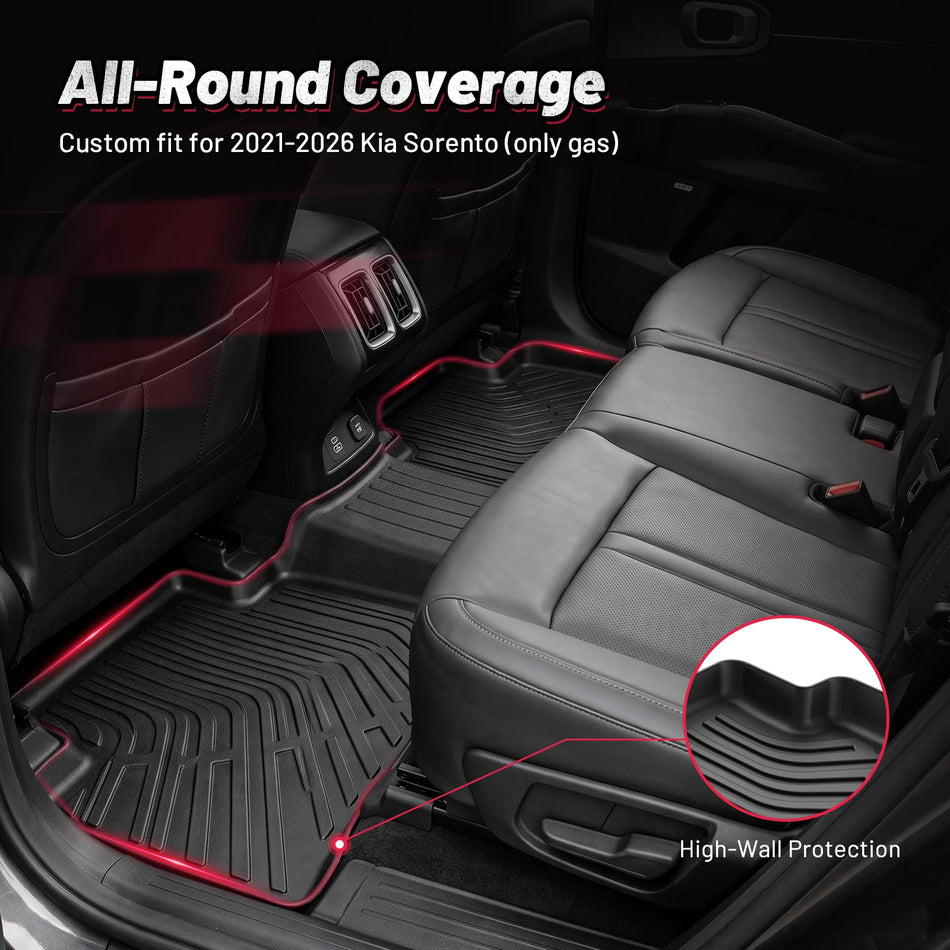 2021-2026 Kia Sorento Floor Mats & Cargo Liner, Gas Only | BDFHYK