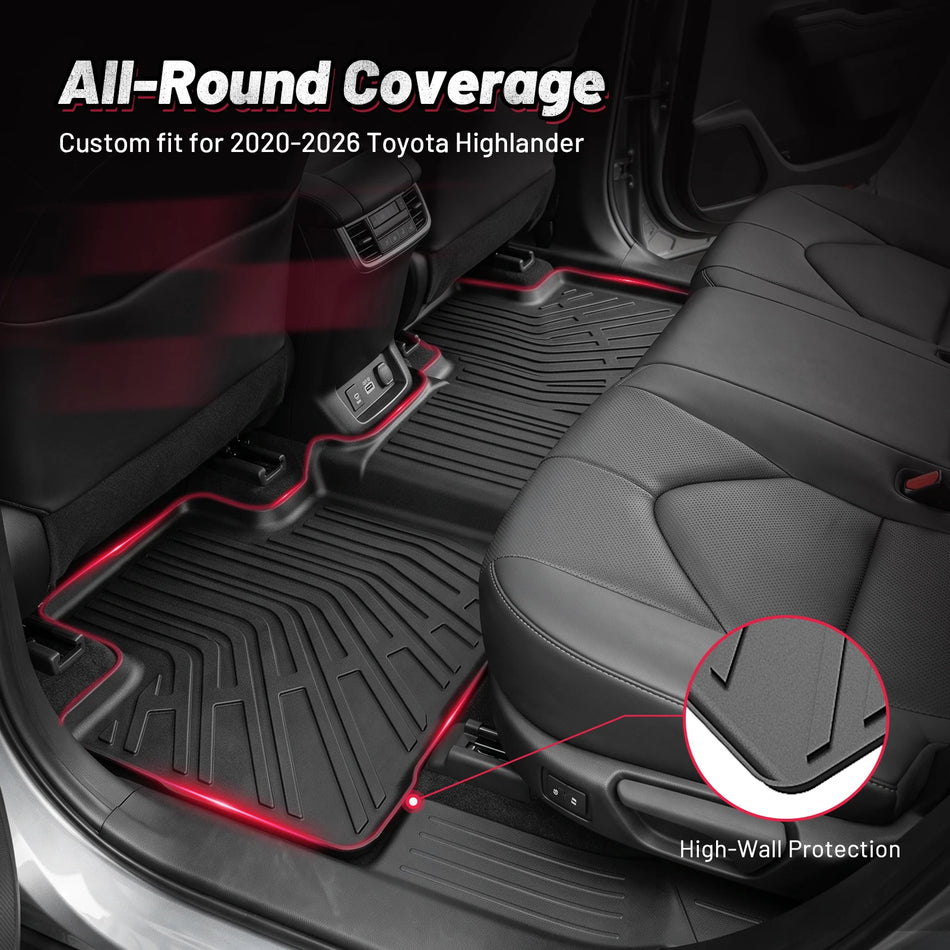 2020-2026 Toyota Highlander Floor Mats & Cargo Liner | BDFHYK