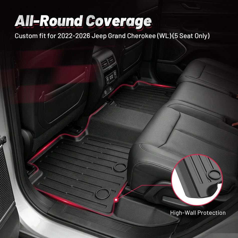 2022-2026 Jeep Grand Cherokee WL Floor Mats & Cargo Liner, 5-Seat Only | BDFHYK