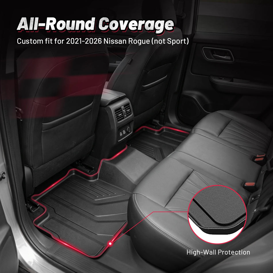 2021-2026 Nissan Rogue Floor Mats & Cargo Liner, Excludes Rogue Sport | BDFHYK