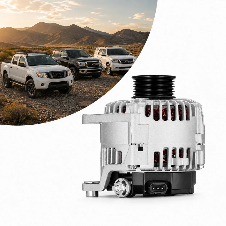 Alternator 130A for Nissan Titan Armada Frontier NV2500 NV3500 2007-2019 4.0L V6 5.6L V8 Replace 23100-ZH00A 23100-ZH00B 11256N | BDFHYK