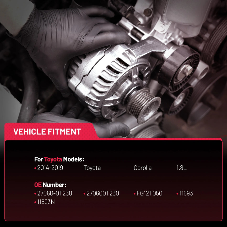 Alternator for Toyota Corolla 2014-2019 1.8L L4 115A Replace 11693N 27060-0T230 | BDFHYK
