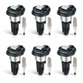 BDFHYK Ignition Coil UF303 and Iridium Plugs 5019 Fits For Buick Rainier, Chevy Colorado Trailblazer EXT, Canyon Envoy,Sets of 6