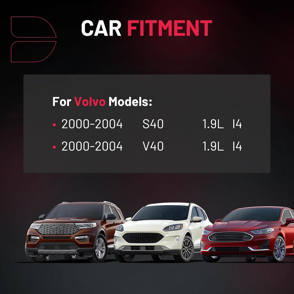 BDFHYK 4 Ignition Coil Pack UF365 and 4 Iridium Spark Plug 7092 Compatible with Volvo 2000-2004 S40 1.9L l4, 2000-2004 V40 1.9L l4 Coil for 5C1317 C724 CUF365 5076 GN10422