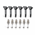 BDFHYK Ignition Coil Pack UF506 and Iridium Spark Plugs 4504, Fits Toyota Camry 2005-2006 Sienna 2004-2006 3.3L V6, Set of 6